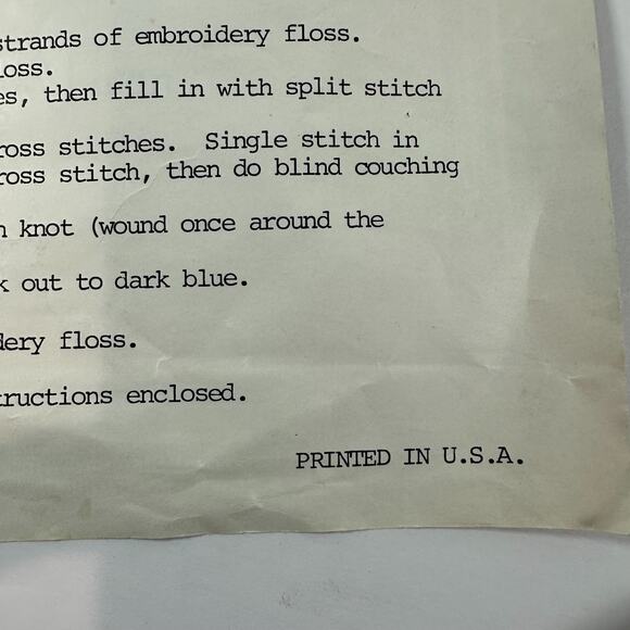 Creative Stitchery Moppets Crewel Kit Now I Lay me down Sleep Incomplete - Picture 7 of 9